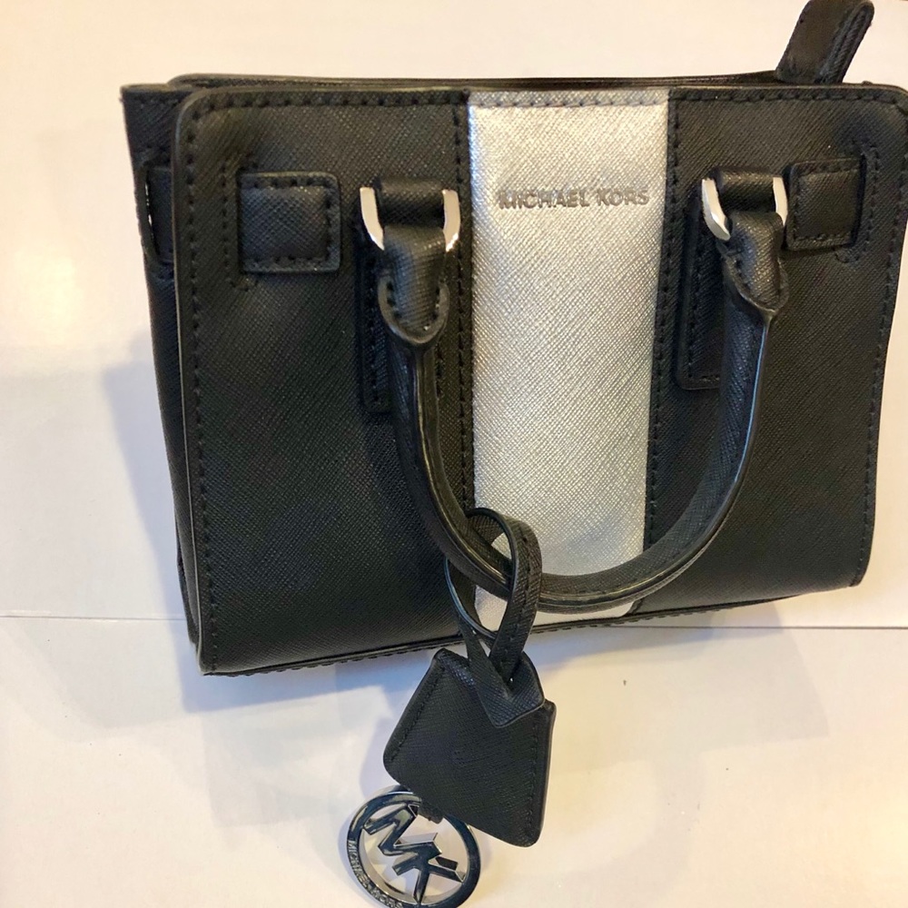 Michael Kors Black and Silver Mini Purse